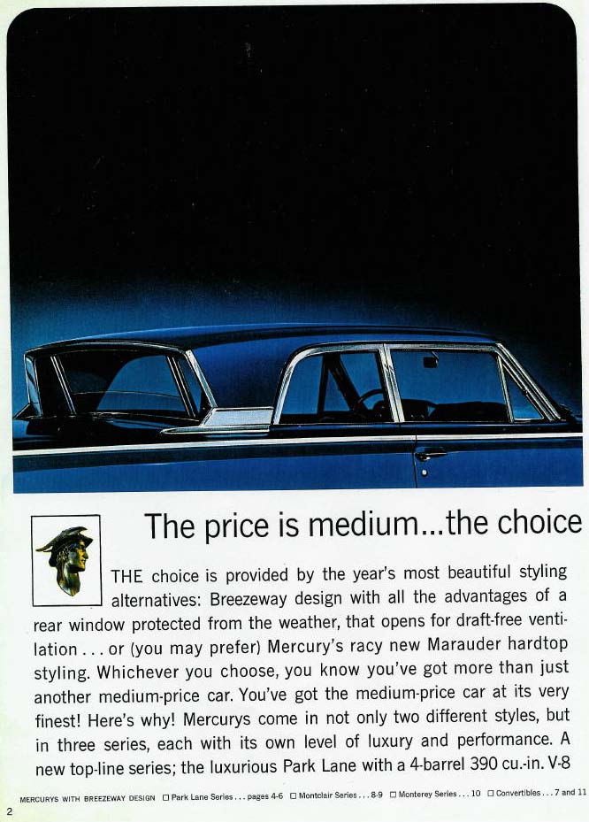 1964 Mercury Full-Size Brochure Page 16